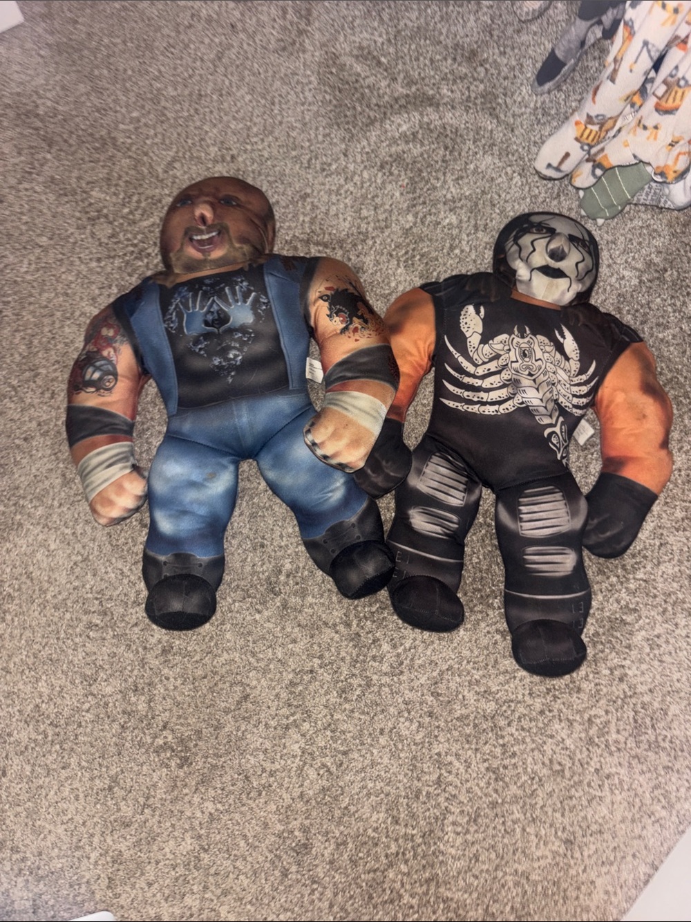 1998 WWE Stuffed Wrestler Plush Duo - Sting & Diamond Dallas Page